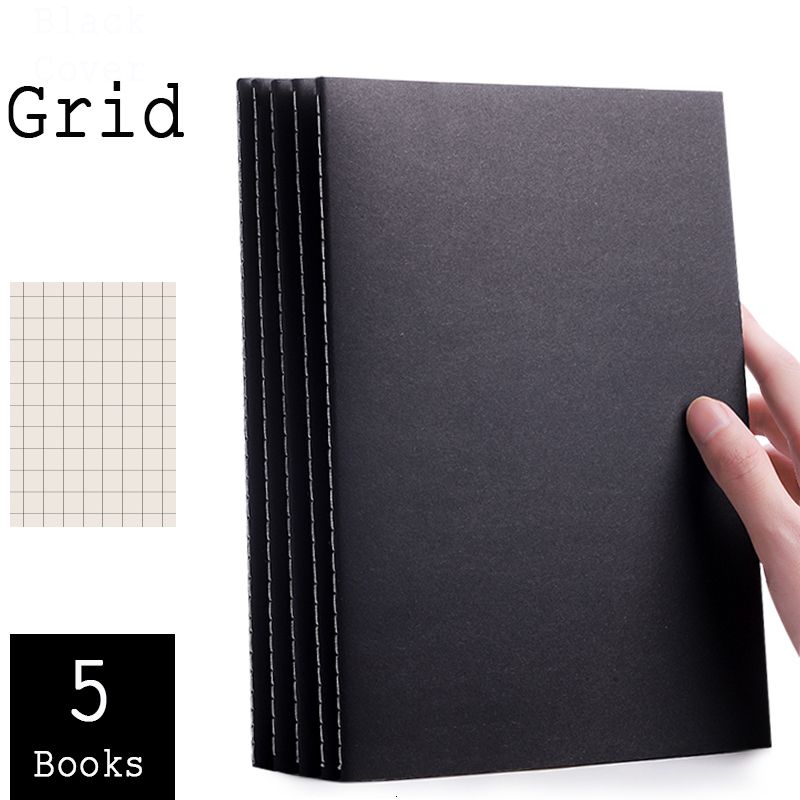 Black Cover Grid-A5