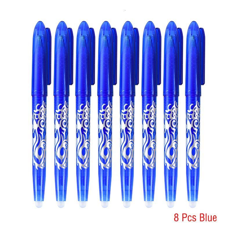 8 pcs bleu stylo