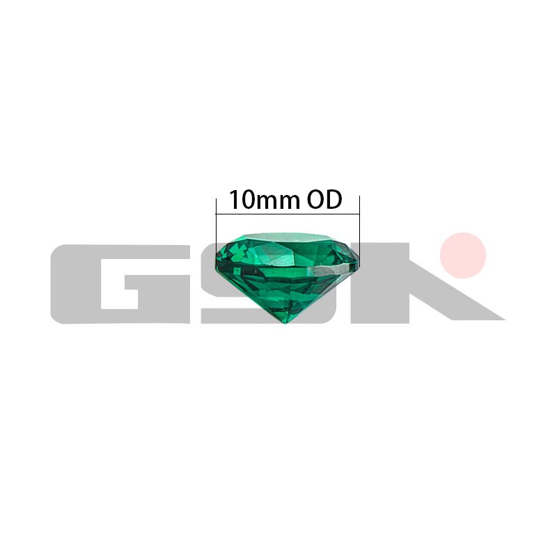 10mm Green Emerald Diamond