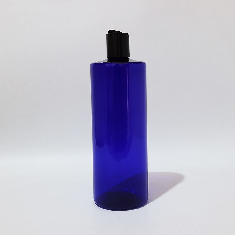 500ml blue bottle black plastic