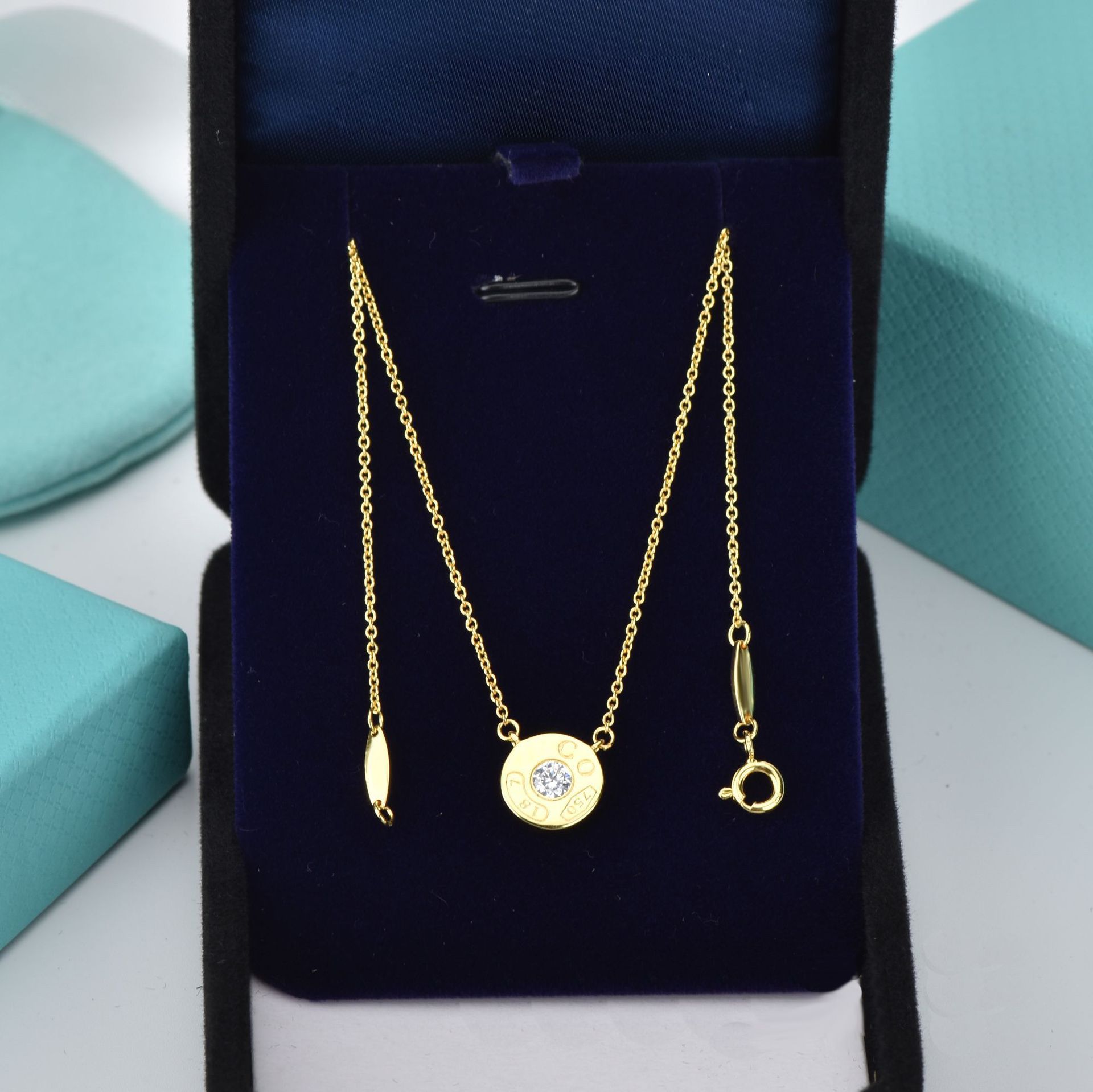 No12. Gold Necklace 45cm with Box