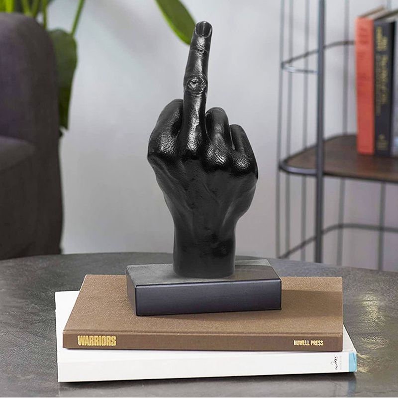 Decorative Objects Figurines Nodic Hand Statue Figurines Middle Finger  Gesture Sculpture Resin Crafts Home Living Room Desktop Ornaments Household  Decors 230804 From Cong09, $18.36
