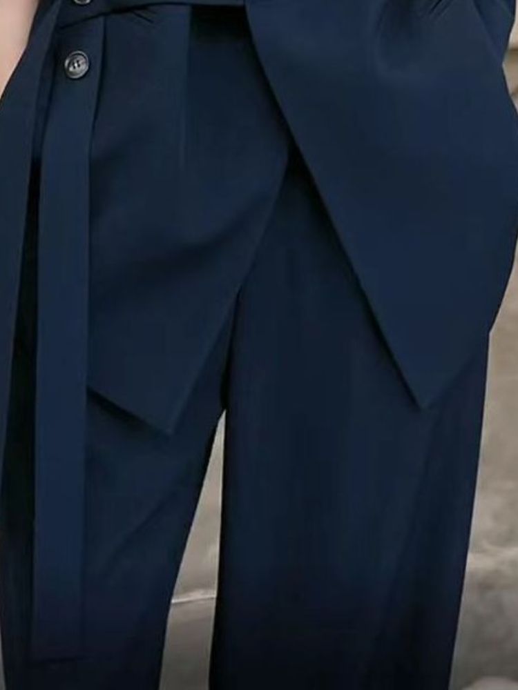 SOLO pantaloni blu navy