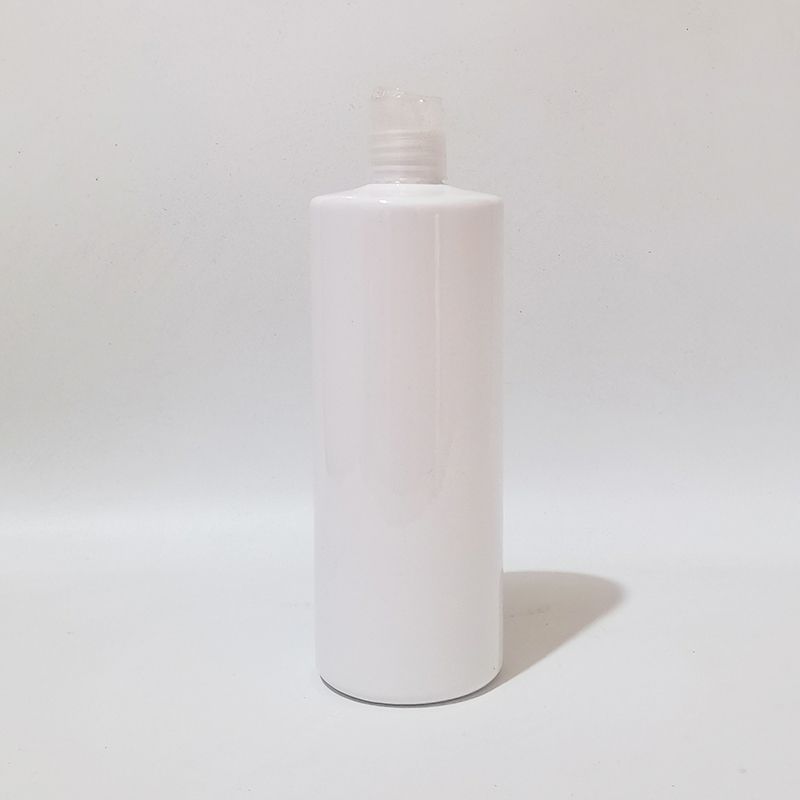 500ml white bottle clear plastic