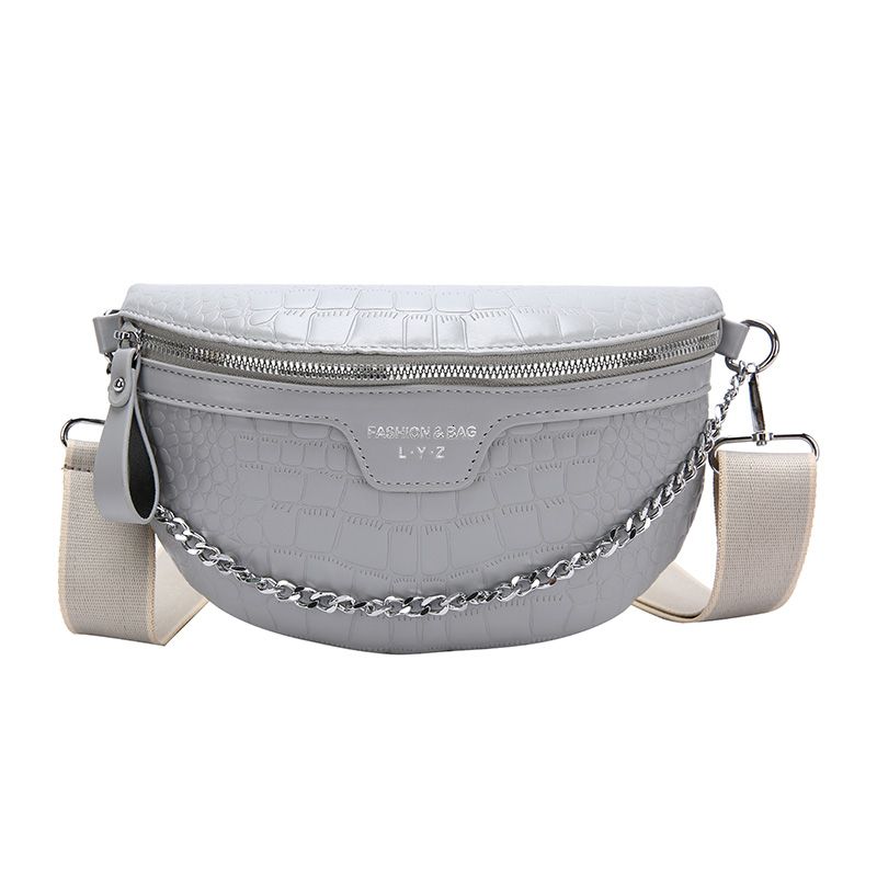 sac de taille gris