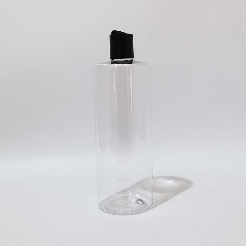 500ml clear bottle black plastic