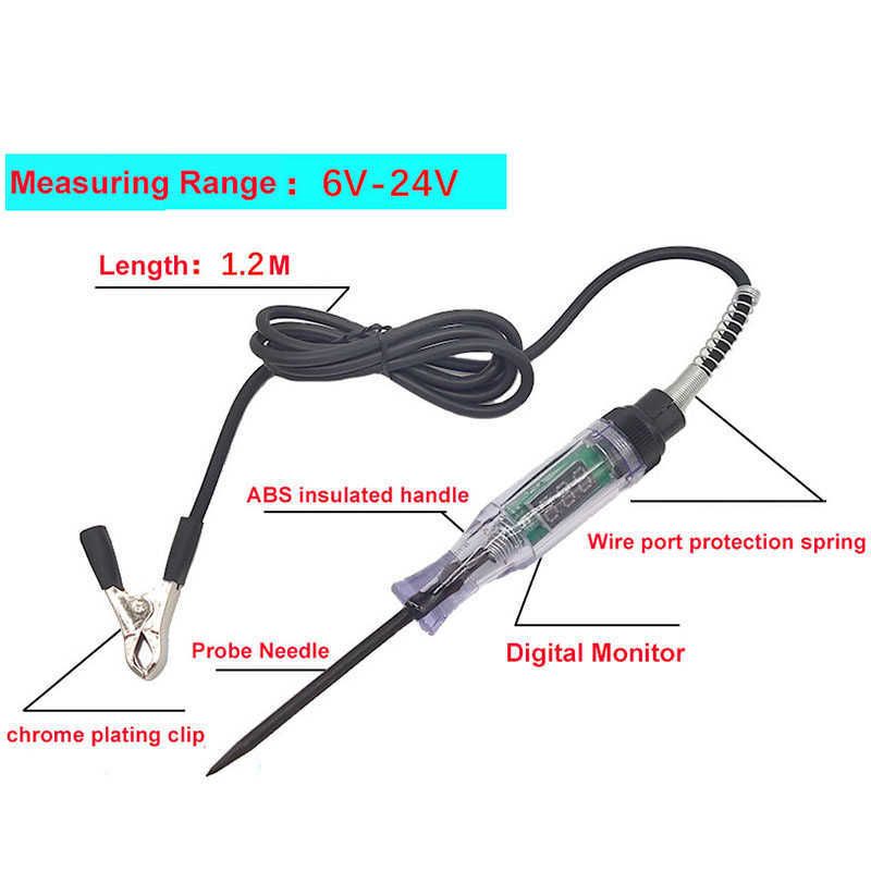 Testeur de Circuit de Tension Électrique de Voiture Stylo de Test Sonde  Appareil de Contrôle 6V / 24V pour les Systèmes de Basse Tension, Fusible