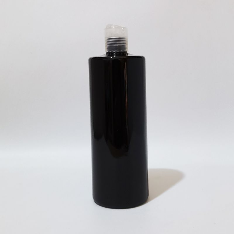 500ml black bottle clear plastic