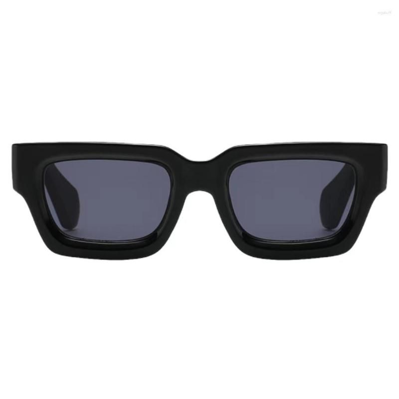 2023 European And American Vintage Retro Acetate Metal Core Square Frame  Sunglasses For Men With Wide Legs