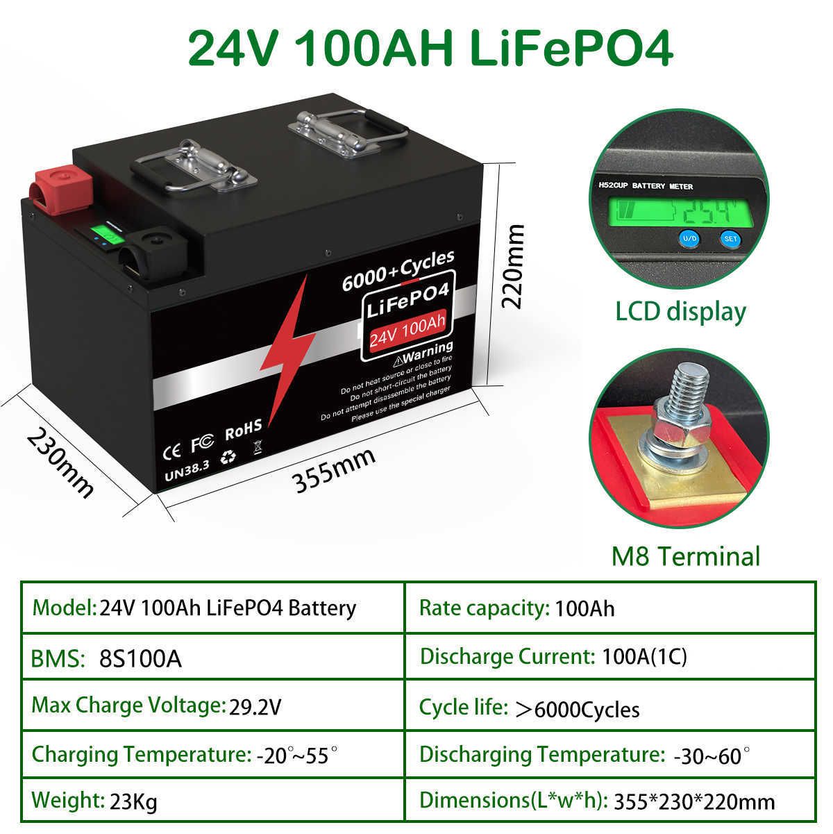 24V 100AH ​​2560W