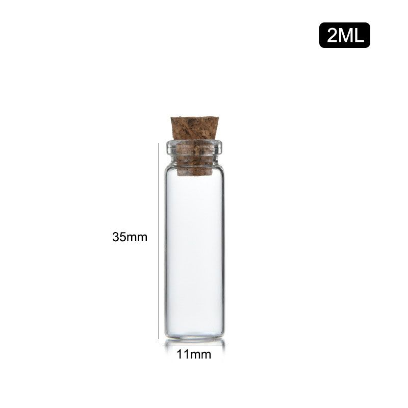 100pcs 2ml سدادة الفلين