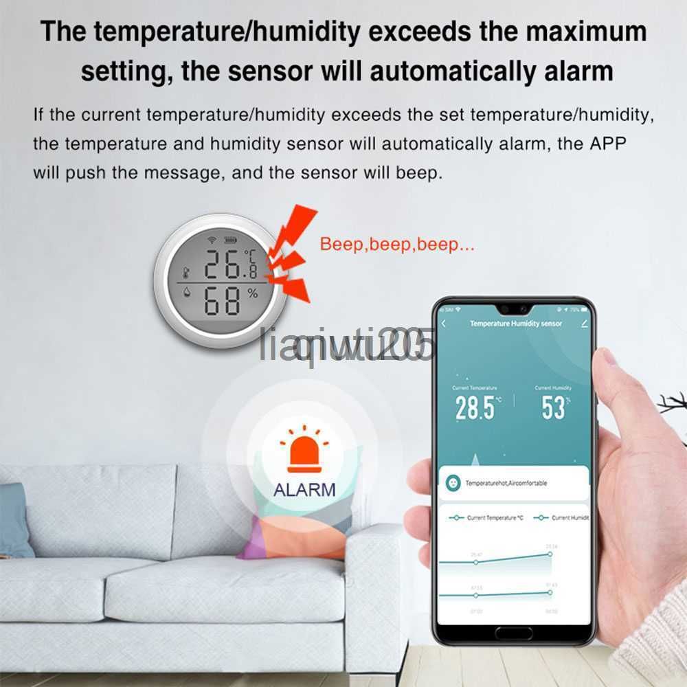 Tuya Smart Temperature Humidity Sensor Accurate Display WiFi Hygrometer  Thermometer Detector Smart Home APP/Voice Control