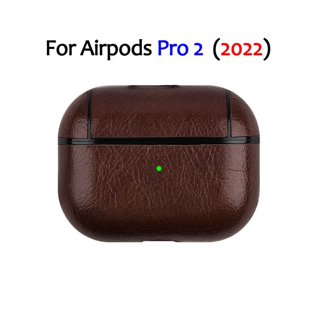 Voor Airpods Pro 2(2022) Donkerbruin