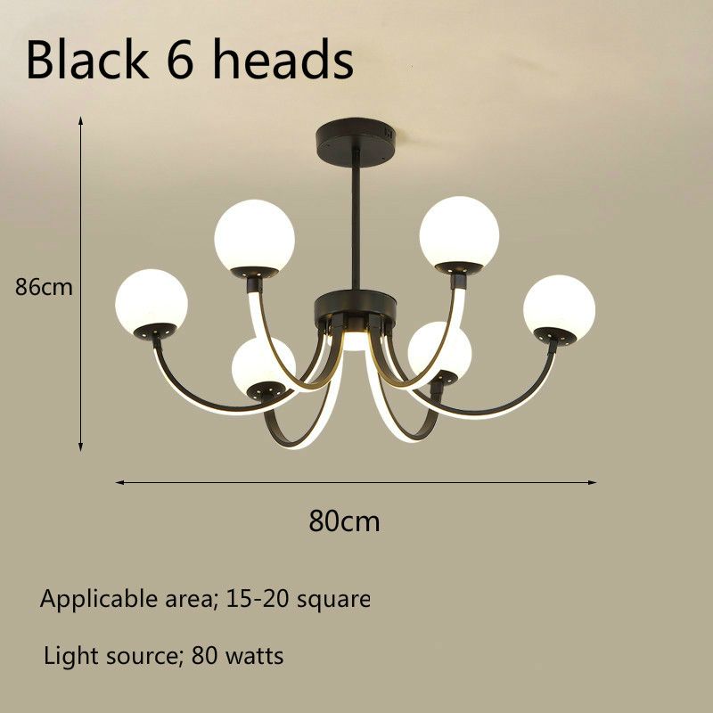 Black 6 Heads 110V Tricolor Light