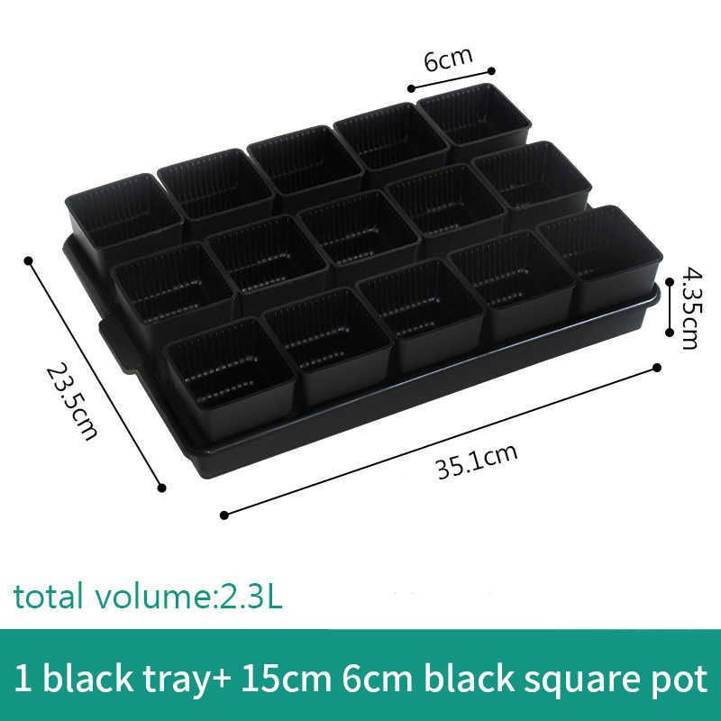 15 Pots with Tray Bl