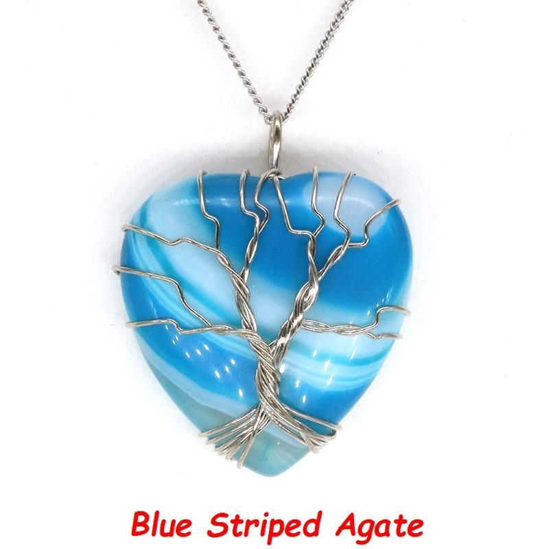 Agate rayé bleu