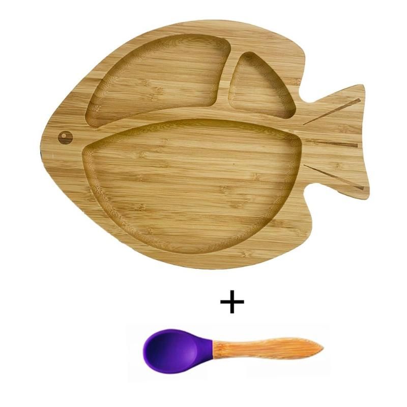 Violetplate andspoon.