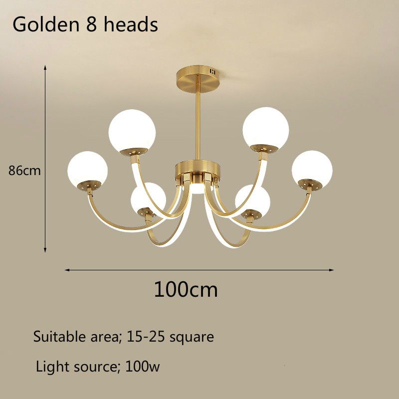 Golden 8 têtes 110v lumière tricolor