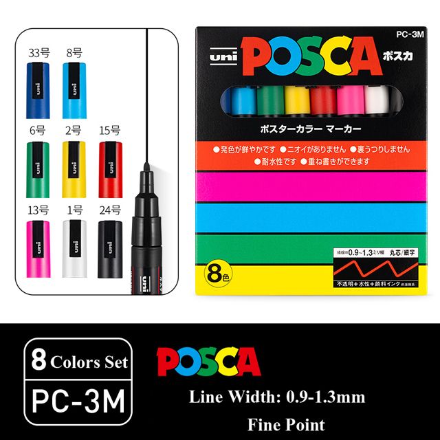 PC-3M 8 färger set