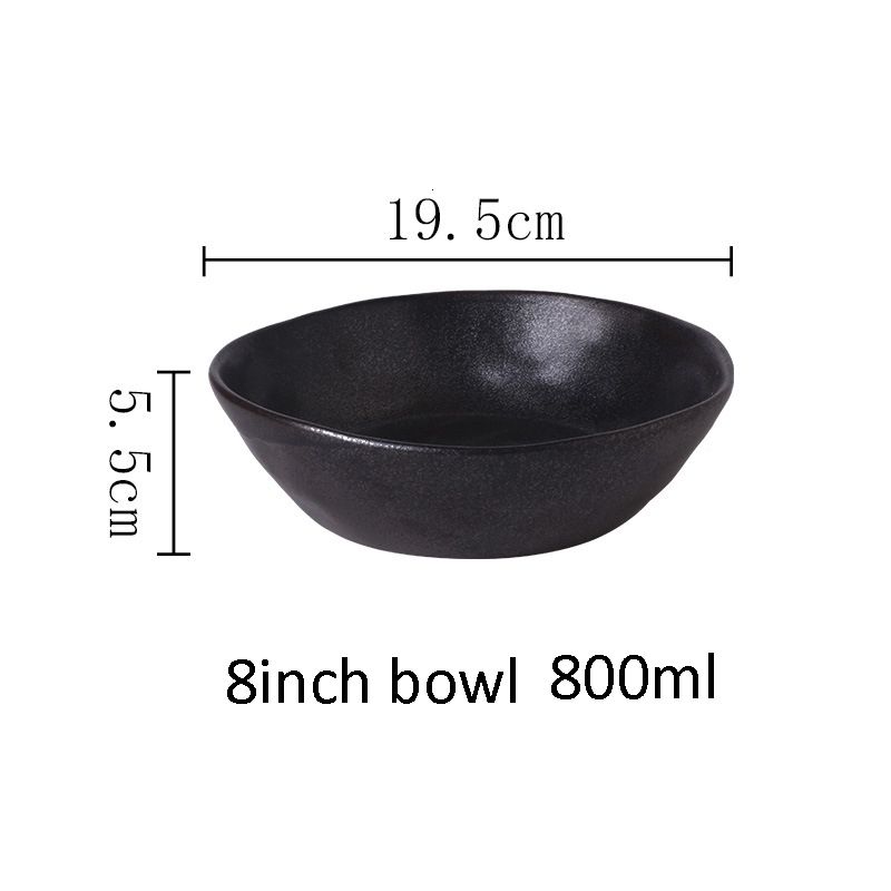 8 inch bowl black