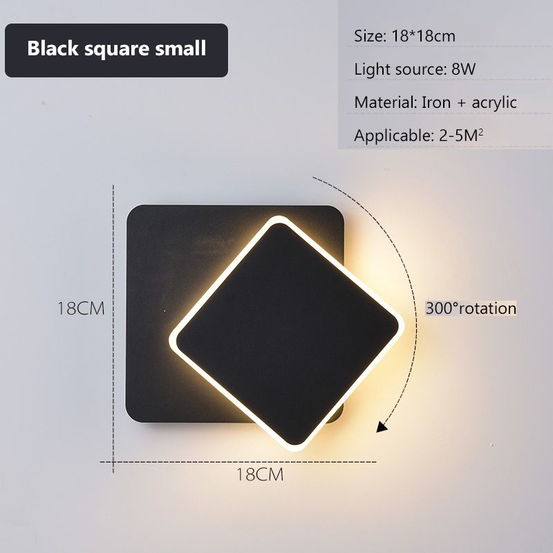 Black-Square-18CM China White light