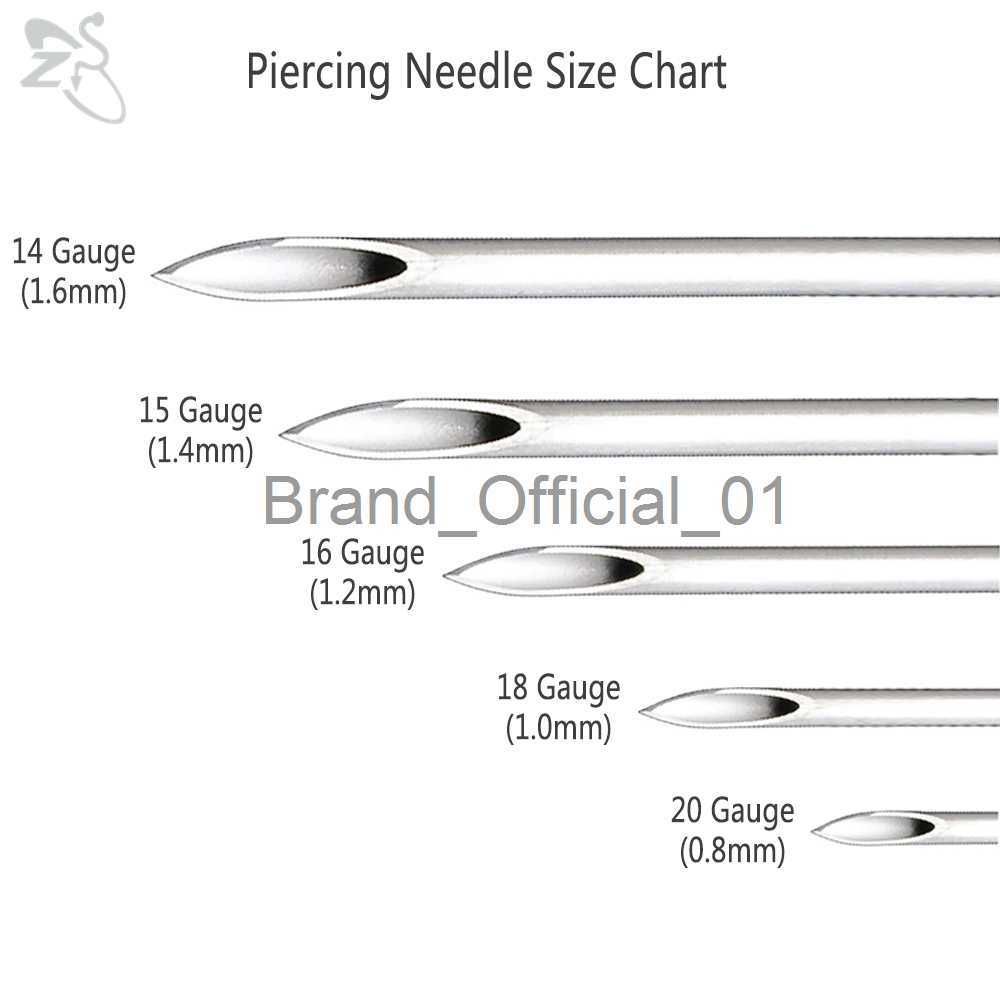 ZS 11 Body Piercing Kit G23 Titanium Threaded Taper Pin Needles Nose Tongue  Cartilage Eyebrow Navel Nipple Piercings X0808 From Brand_official_01,  $39.34