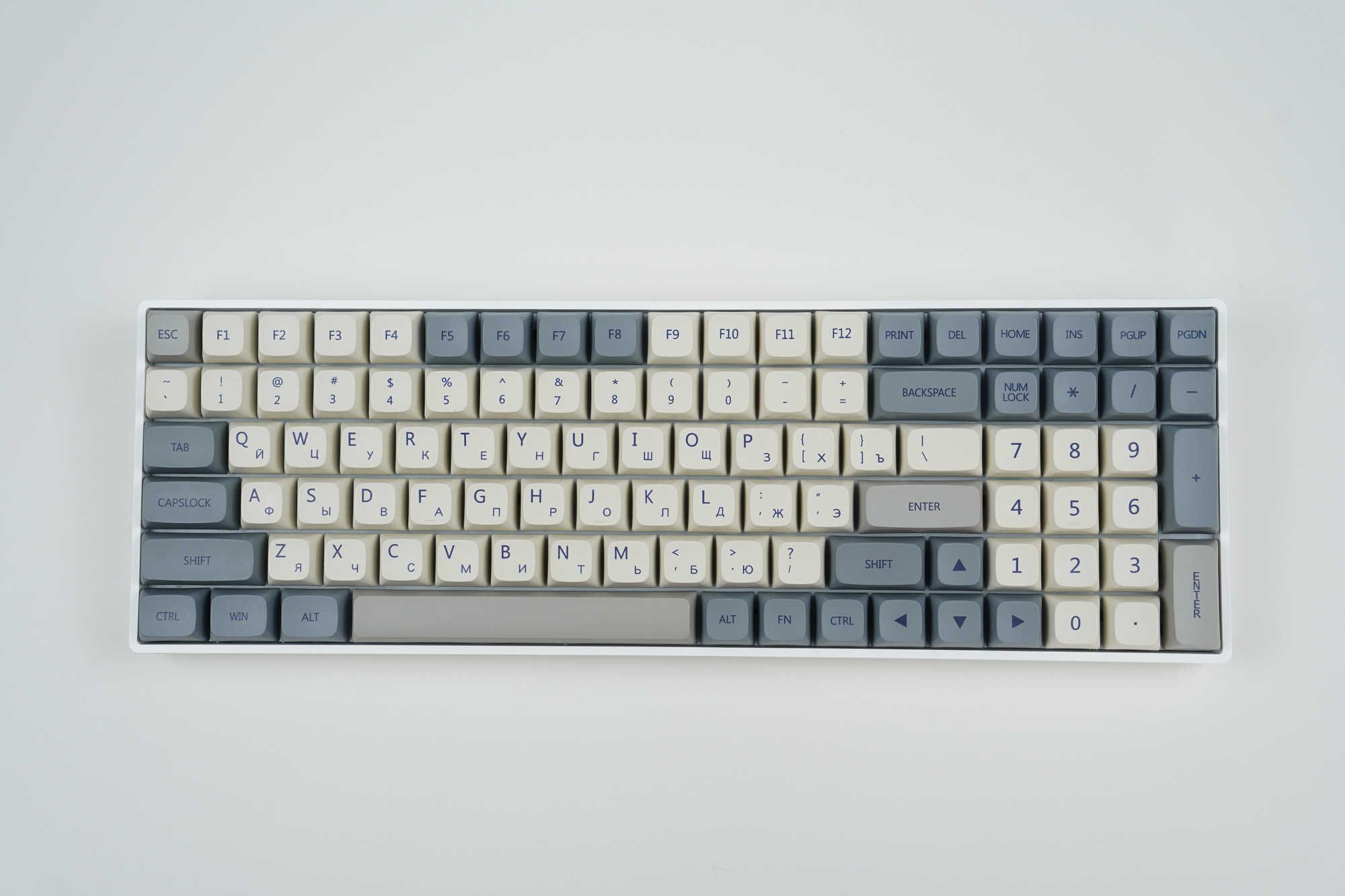 Teclado branco-ru-Gateron Interruptor marrom