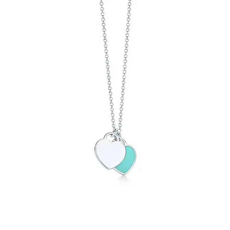 Tiffanyism popularPendant Necklaces S925 Original Design Heart Necklace  Women Silver Fashion Necklace Jewelry Chains for Necklaces Lover Gift