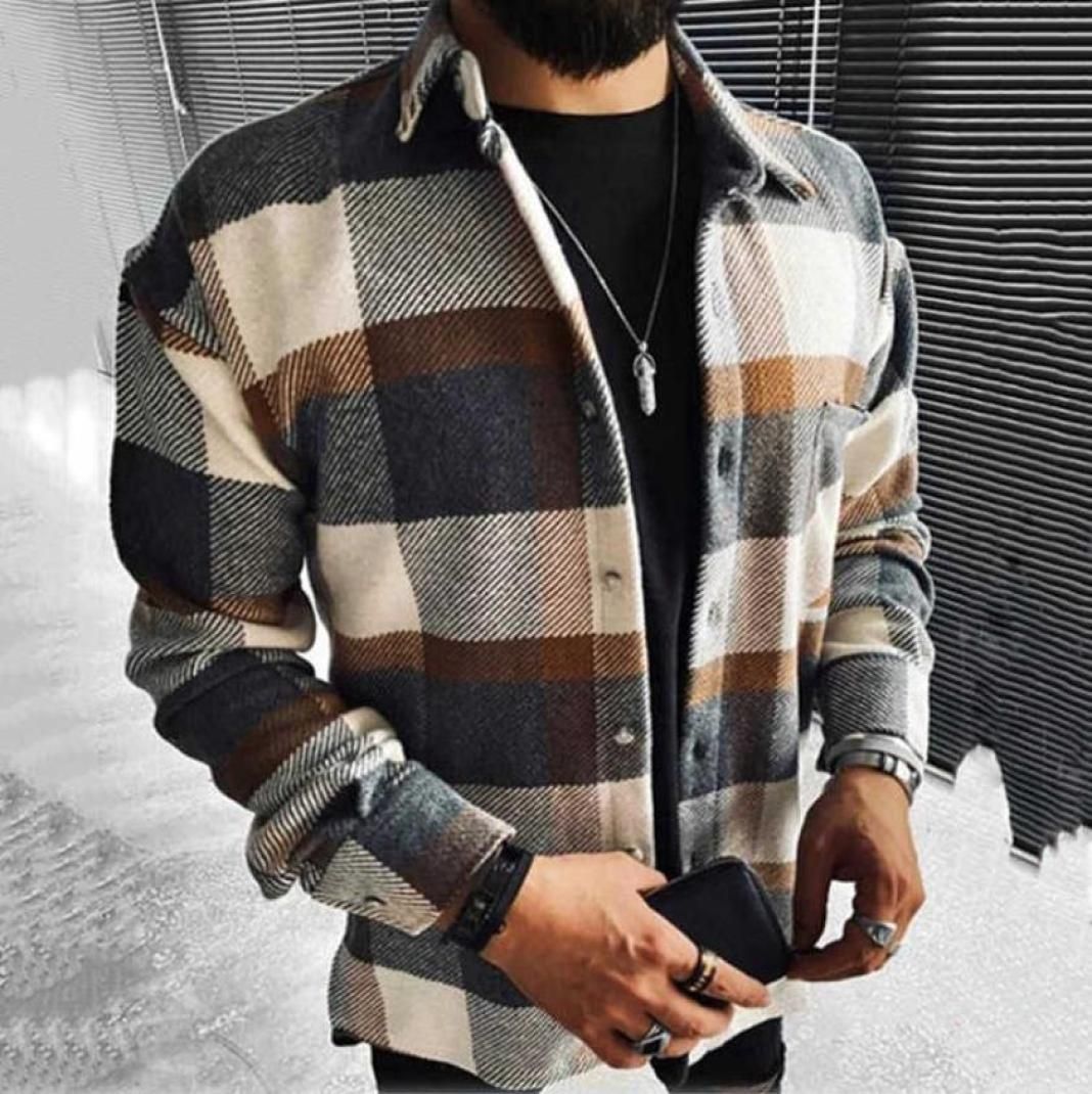 2021 New Men039s Рубашка В Клетку Кармана С Длинным Рукавом С ДлиннымРукавом 01231843526 От 4 436 руб.