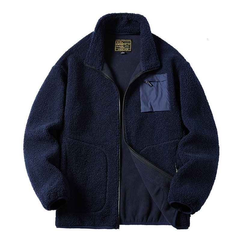 navy teddy coat