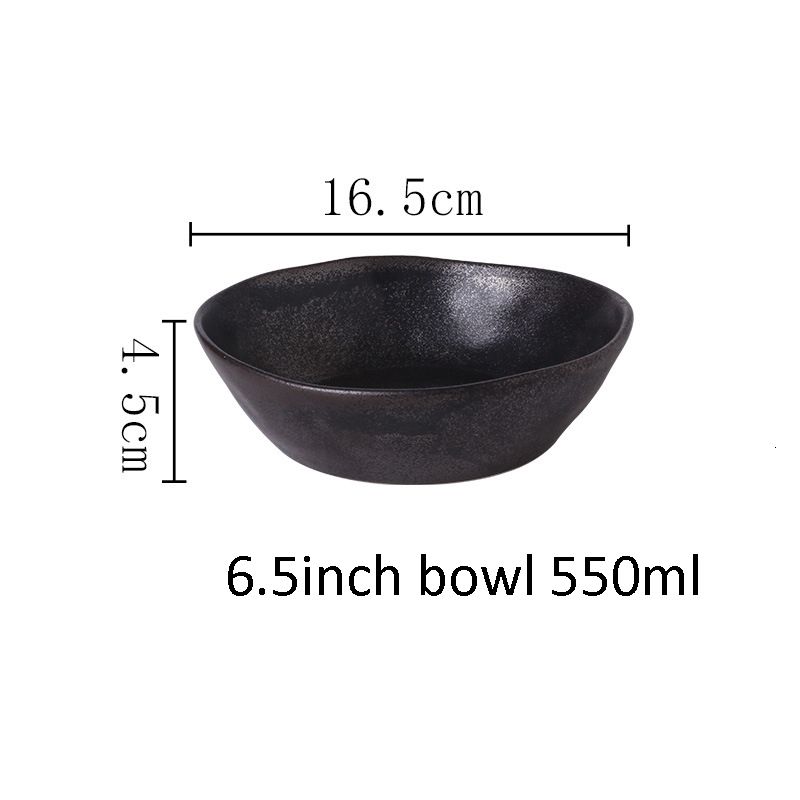 6.5 inch bowl black