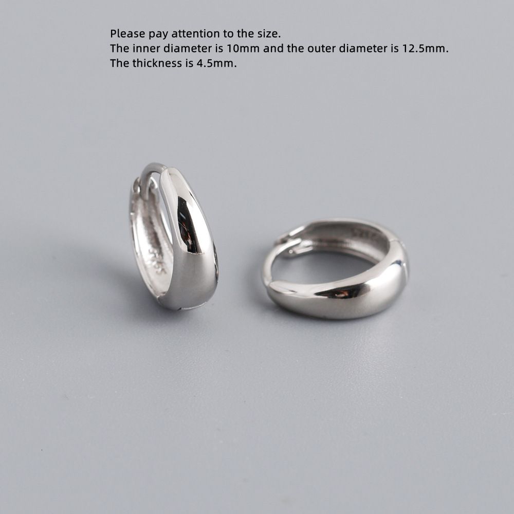 1 Pair Silver 10mm