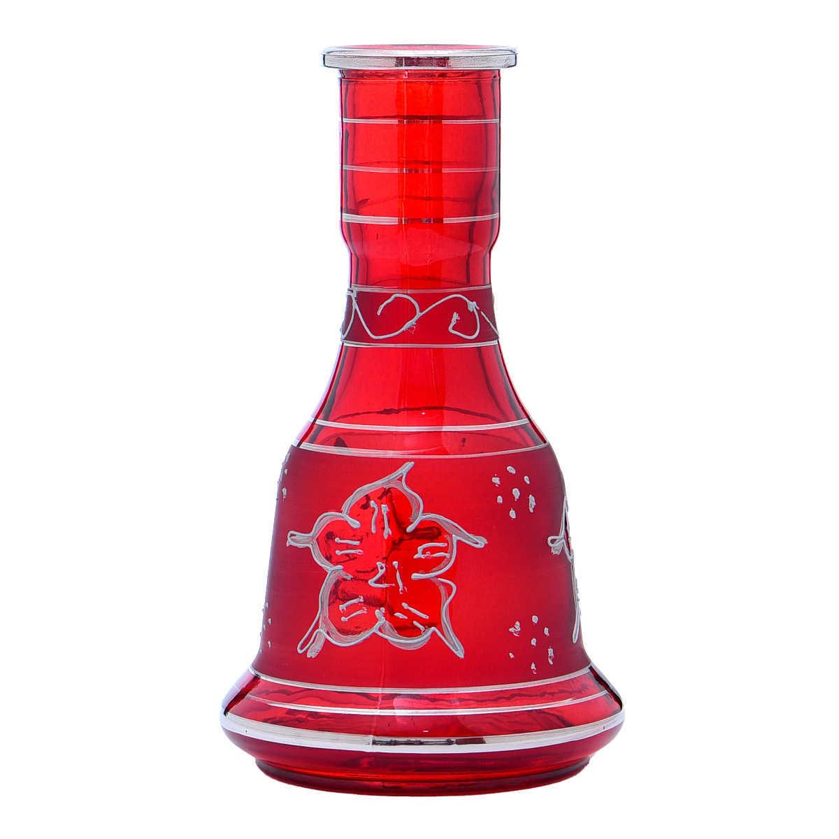 Bouteille en verre rouge