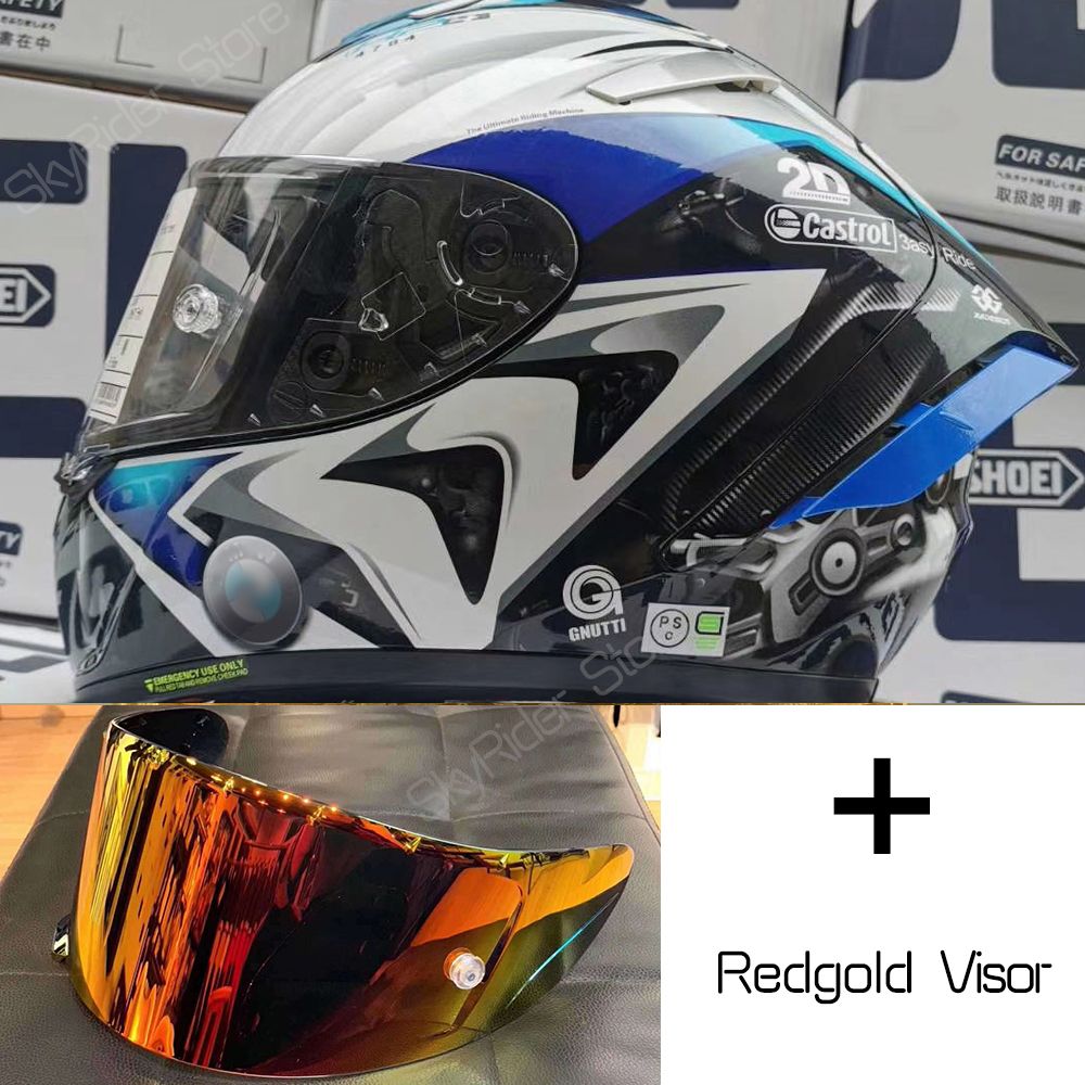 clear+red-gold 2 visors