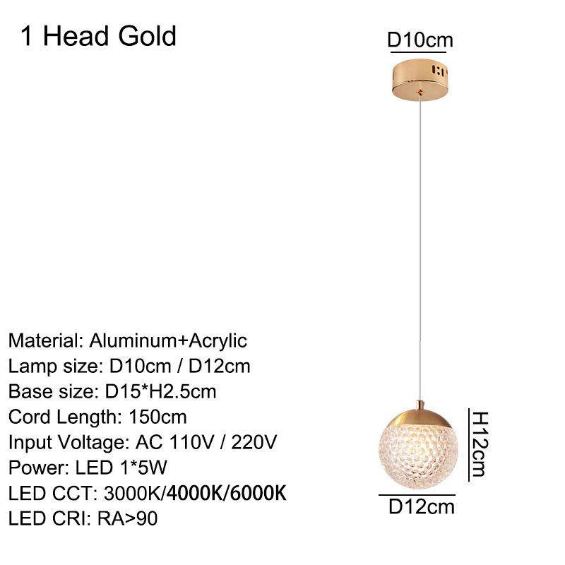 1 Kopf Gold kaltes Weiß 6000k