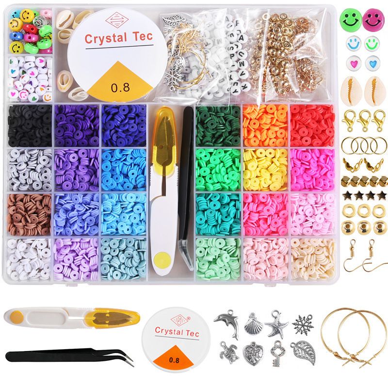 Acrylic Plastic Lucite 6MM Polymer Clay Beads Set Fashion Clay