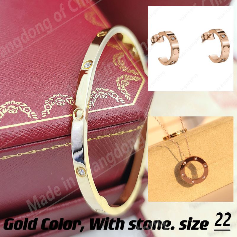 Gold 22 Bracciale collana e set anello