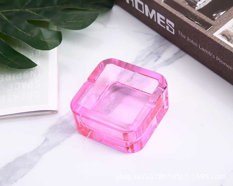 7cm Pink Glass Ash