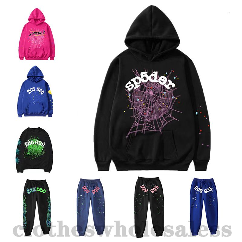 Young Thug Pink Sp5der 555555 Hoodie Men Women High Quality Foam