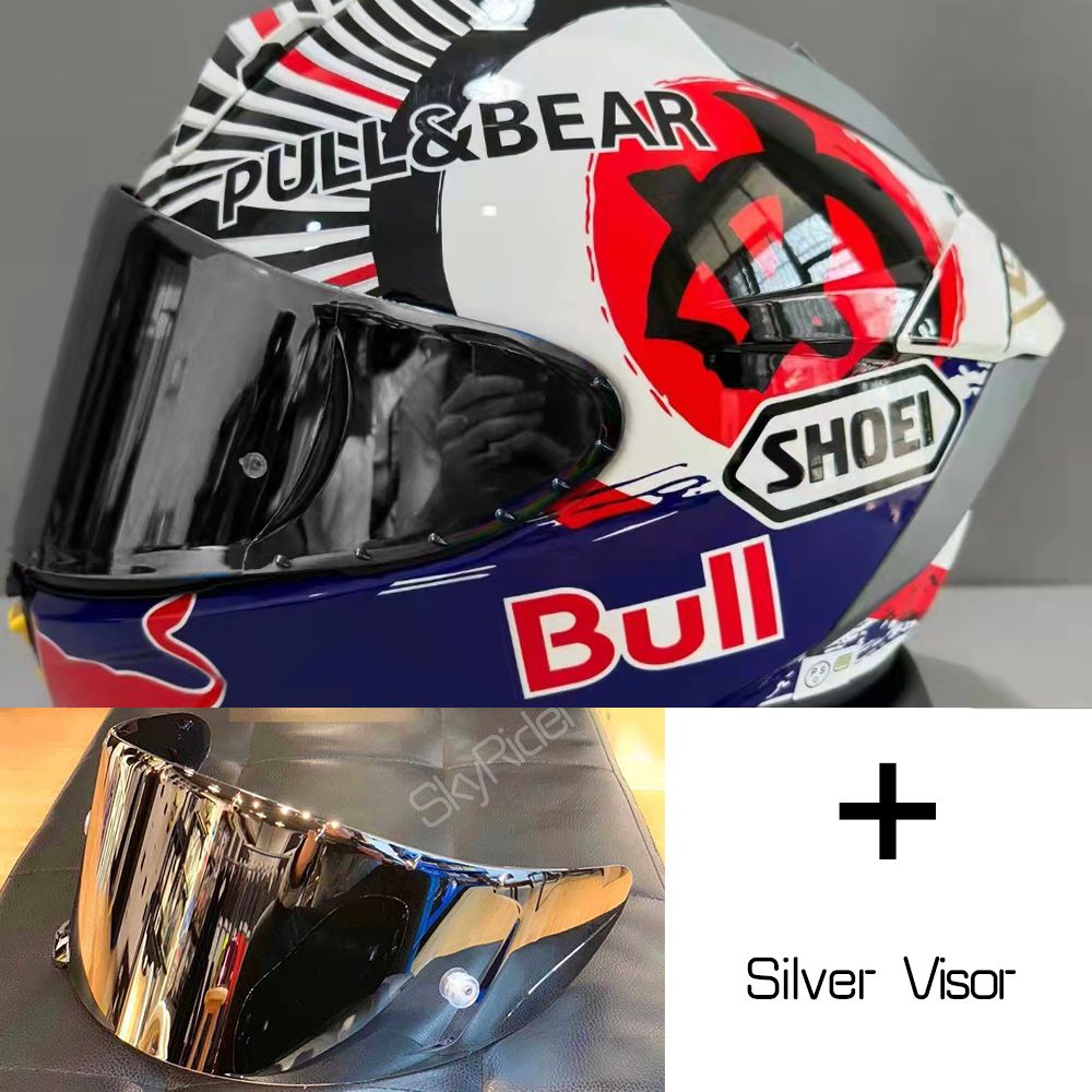 clear+silver 2 visors