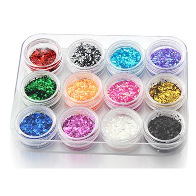 12 colors glitters