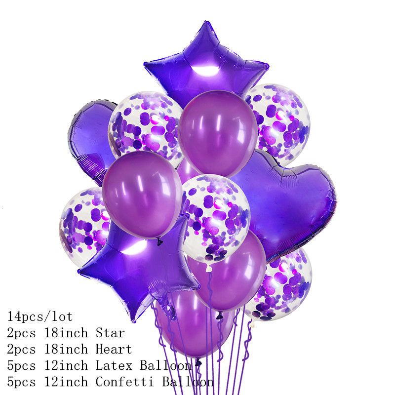 14pcs violet c