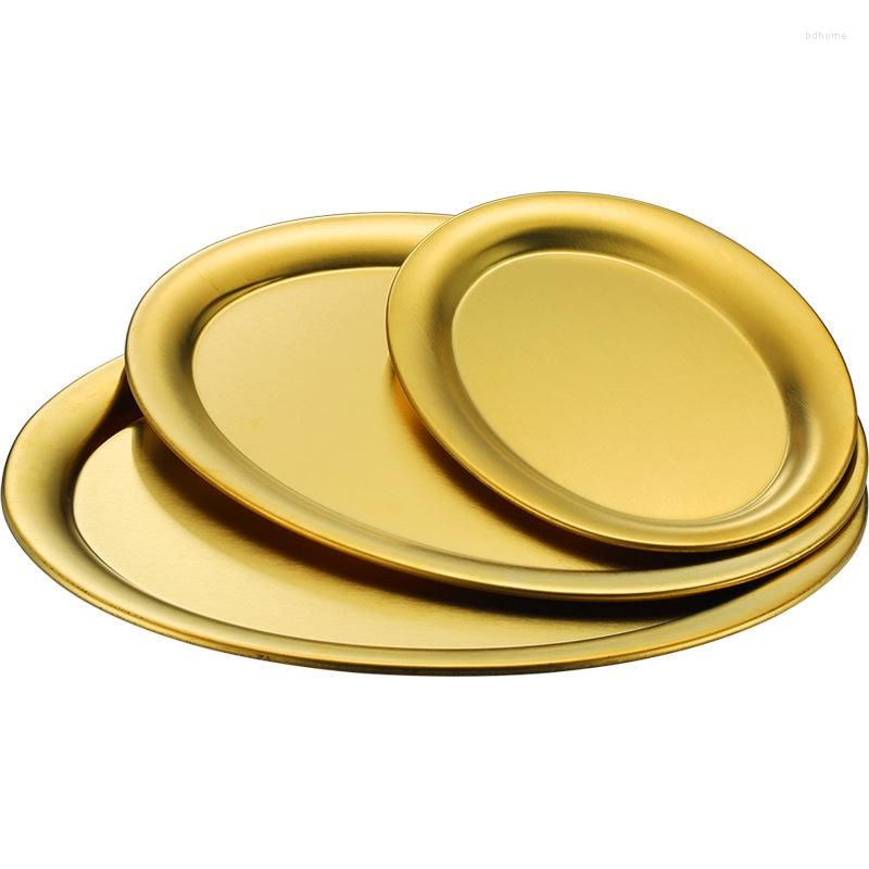 golden oval plate