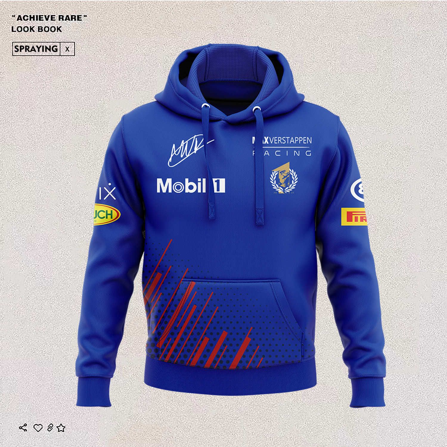 Hoodie-blau