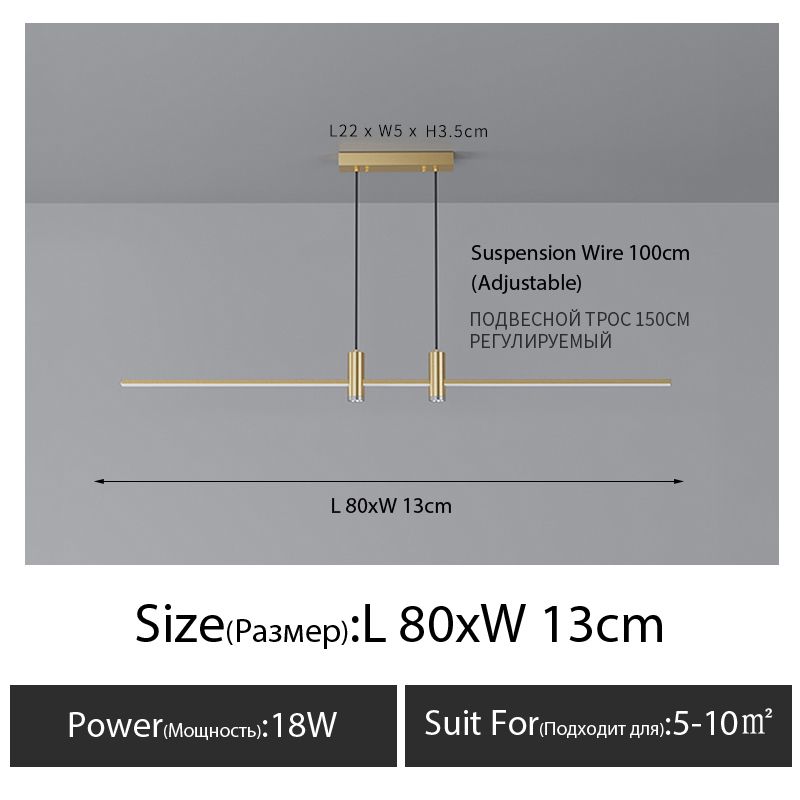 A gold 80cm Electrodelessdimming