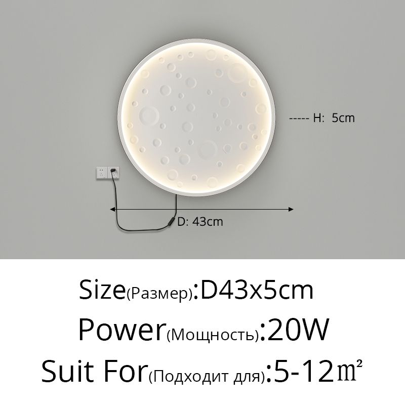 Biały D43X5CM 20W ciepła biała