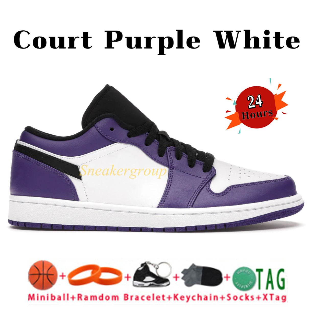 38. Court Purple White