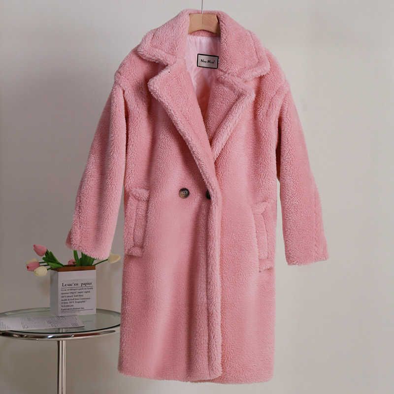 pink teddy coat