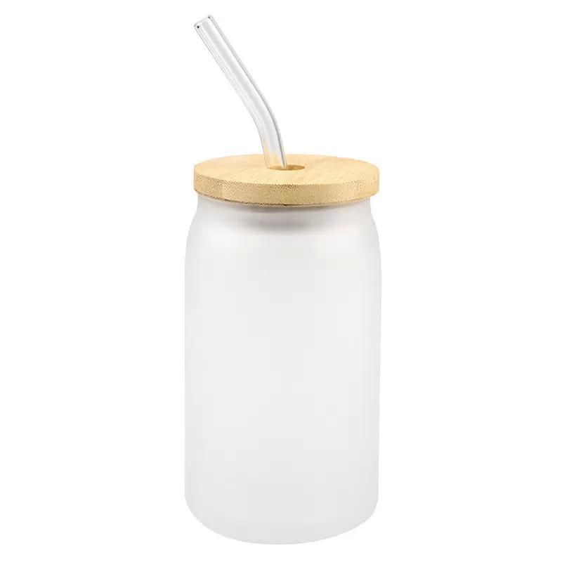 16oz Frosted with Lid and Straw