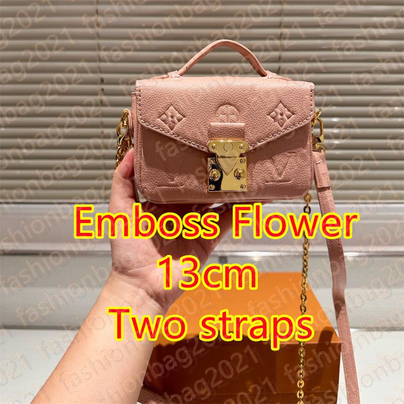 #45-13cm Emboss Flower Two Straps